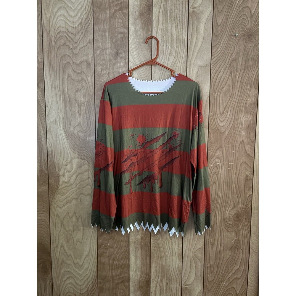 Freddy Krueger striped Sweater costume Nightmare On Elm Street Size Large New
